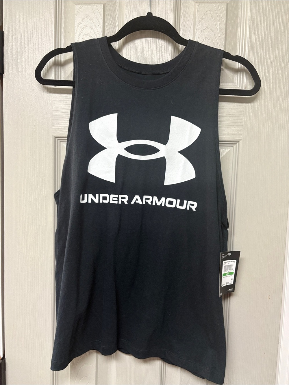 Under Armour Black Tank Top with White Logo